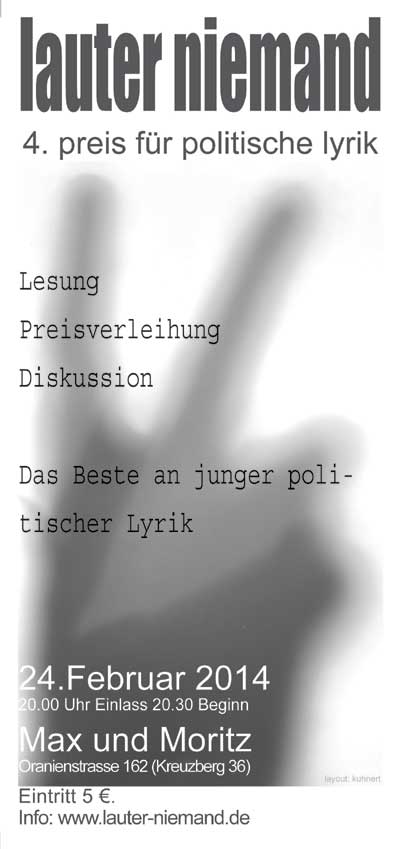 preis politischer lyrik